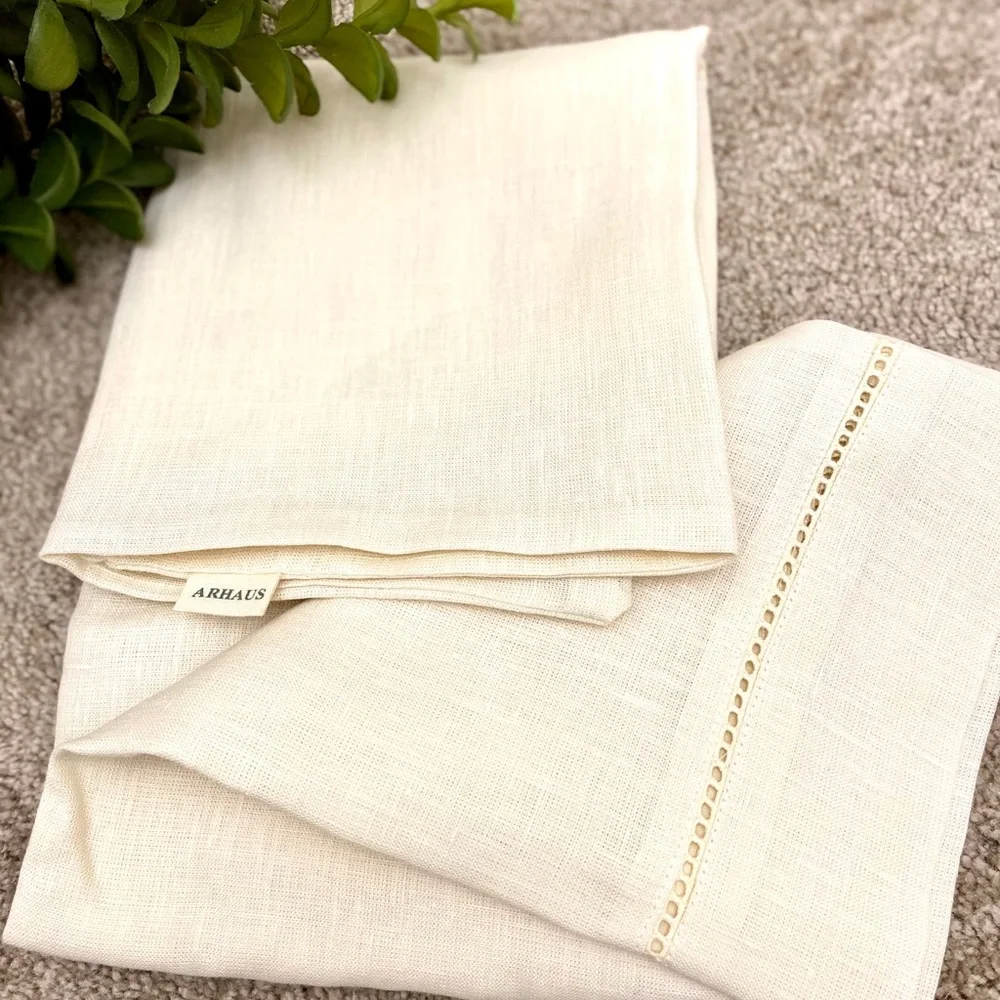 NEW TWO Arhaus Italian Linen Pillowcase Set - Picture 6 of 8